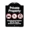 Signmission Designer Series-Private Property Unauthorized Vehicles Towed No Cars, 24" x 18", BW-1824-9914 A-DES-BW-1824-9914 - alternate 1